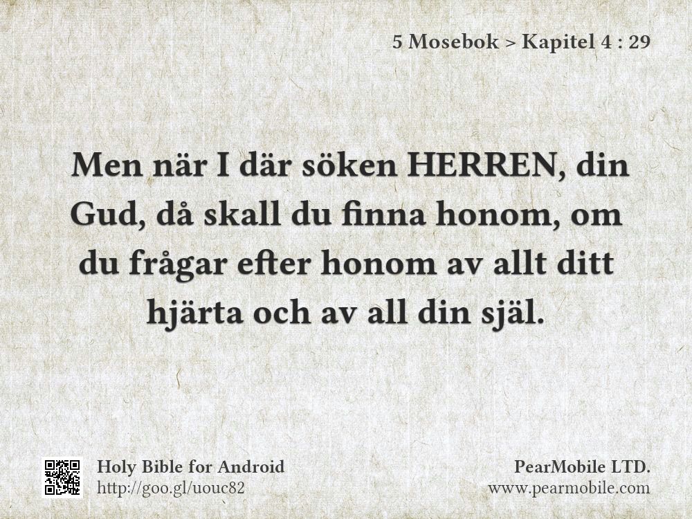 5 Mosebok, Kapitel 4:29
